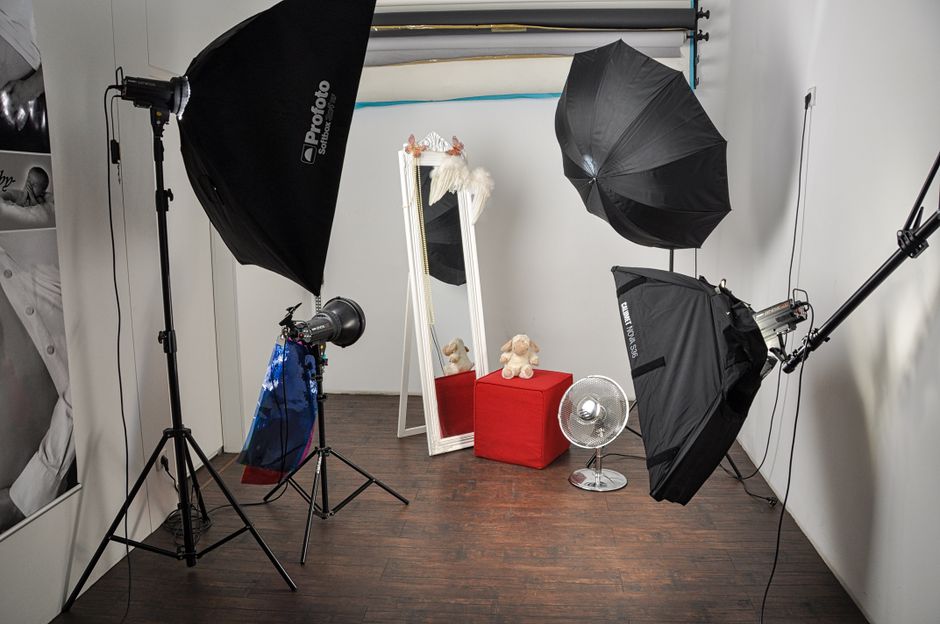 Fotografický ateliér se zábleskovými světly